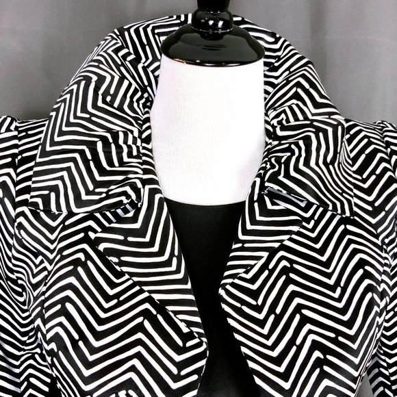 Vintage Monteverdi Couture Genova Luxury Silk Black & White Suit Sz 4 -2 - Picture 13 of 16